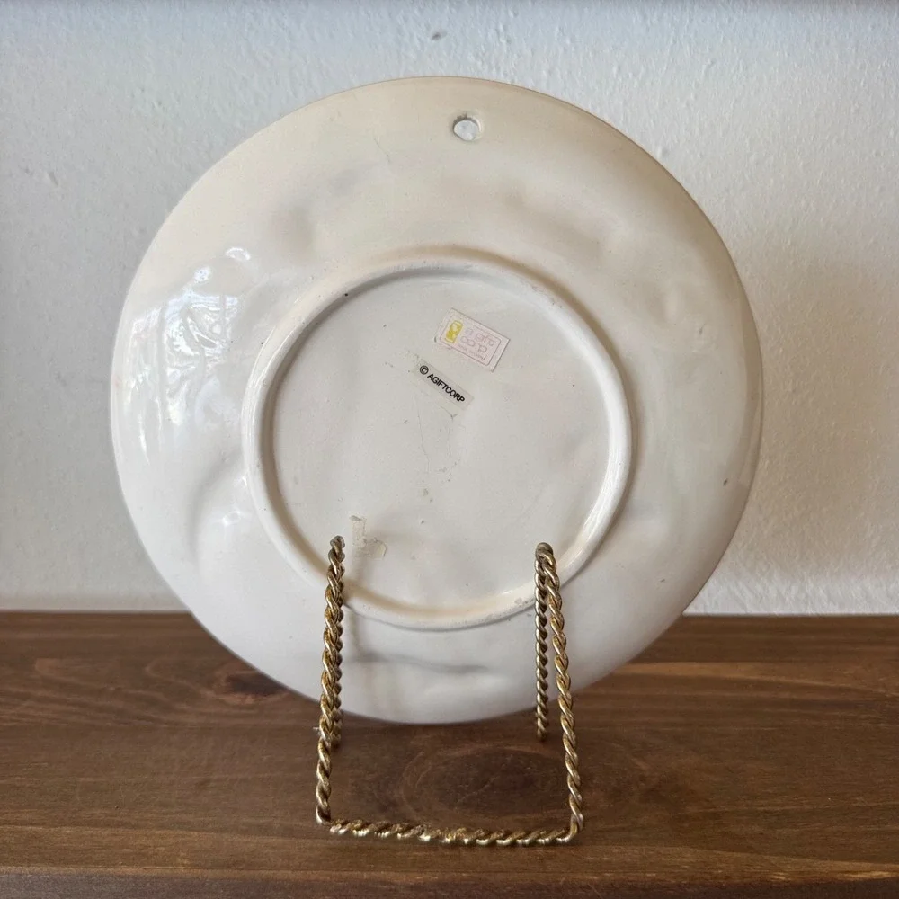 Vintage Florida Souvenir‎ Plate 3D Relief Flamingo Dolphin Wall Decor
